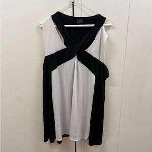 Elegant Black and White Women's Top